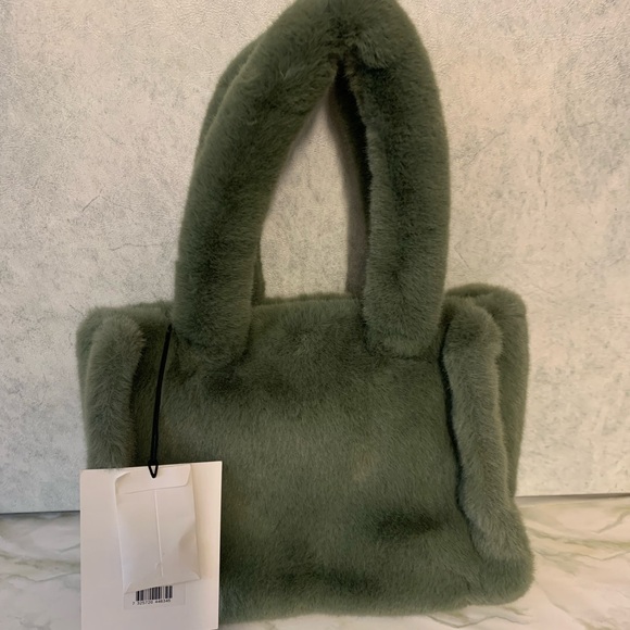 Green Faux Fur Handbag - Picture 1 of 5